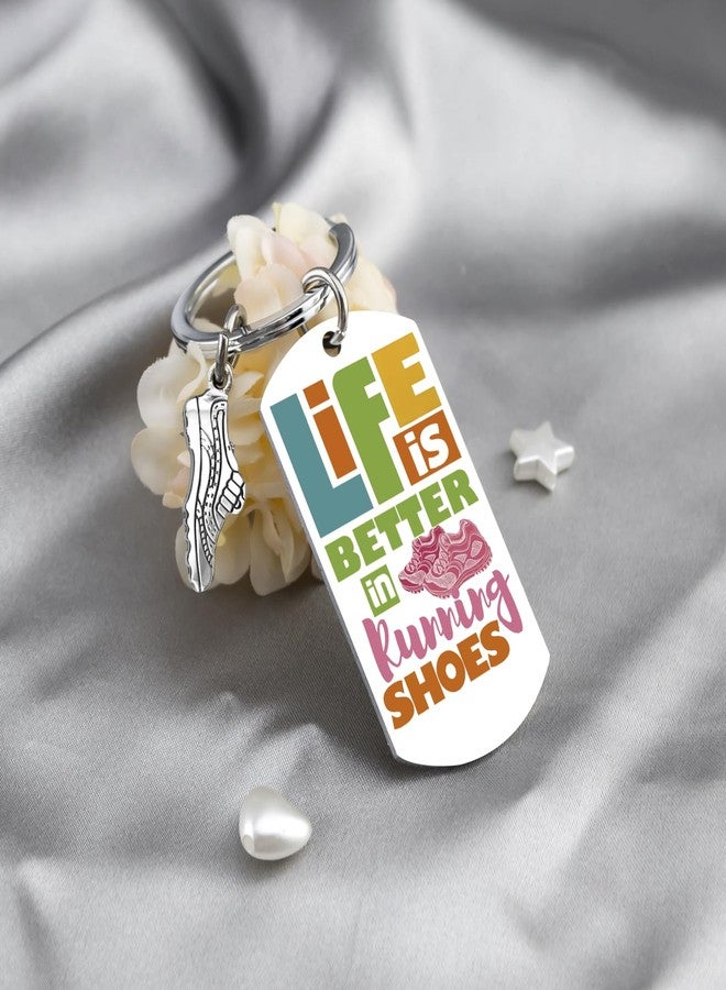 MOEXUKO Running Gifts for Women Funny Gifts for Runners Women Running Accessories Keychain Runner Gift for Friends Sister Daughter Unique Runners Keyring Stocking Stuffers for Her - Image 5